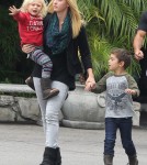 Gwen Stefani's kids Kingston and Zuma go out for a play date at Pinz Bowling in Studio City.