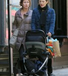 Marion Collitard Shops with her son Marcel in New York City