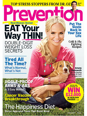Kristin Chenoweth Covers Prevention Magazine January 2012