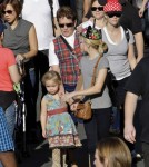 Reese Witherspoon at Disneyland in Anaheim with her family on Saturday (November 26).