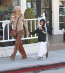 Heidi Klum and her son Henry stop by Starbucks after a karate class in Los Angeles.