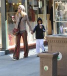 Heidi Klum and her son Henry stop by Starbucks after a karate class in Los Angeles.