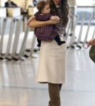 Victoria and Harper at LAX Airport in Los Angeles, California on Saturday afternoon (November 26).