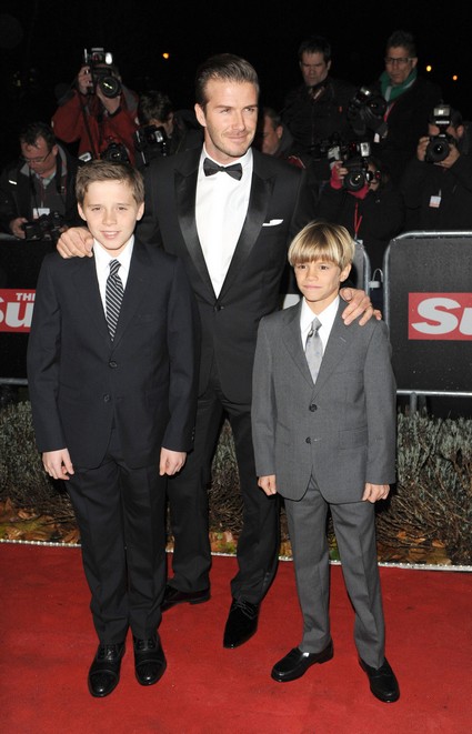 David Beckham takes sons Brooklyn and Romeo to the Military Awards