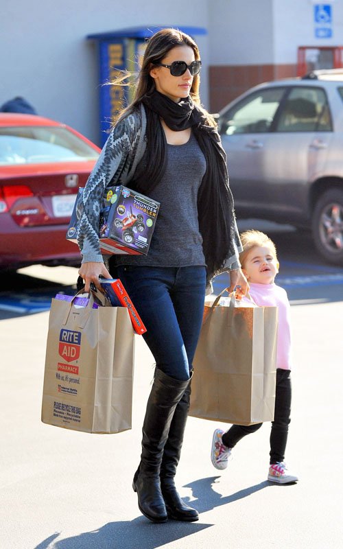 Alessandra Ambrosio out in Santa Monica With Anja (December 8).