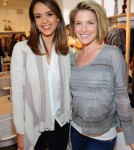 Actress Jessica Alba (L) and actress Ali Larter attend the Splendid Store Opening with Crafting Community and Baby2Baby at the Splendid Store on December 4, 2011