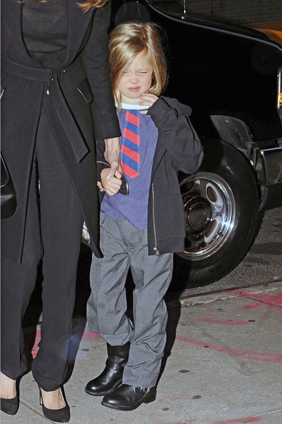 Angelina Jolie takes her children Shiloh, Zahara and Pax to watch the movie “The Muppets” in New York City.