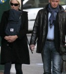 Carla Bruni-Sarkozy taking a stroll around Paris with her baby (December 6).