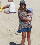 Jessica Alba spending the day at the beach with her two daughters Honor and Haven in Cabo (December 30)