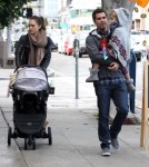 Jessica Alba and Cash Warren take their daughters Honor and Haven out for lunch in West Hollywood, CA.