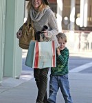 "Modern Family" star Julie Bowen and her son Oliver spend the day together shopping in Los Angeles