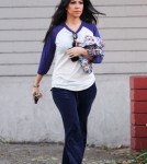 Kourtney Kardashian, star of "Kourtney and Kim Take New York," leaves a studio in Los Angeles.