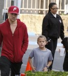 Actor Ryan Phillippe took his kids Ava and Deacon out for some lunch in West Hollywood, Ca on December 4, 2011.