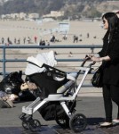 Selma Blair takes her adorable baby son Arthur on a carousel ride at the Santa Monica Pier