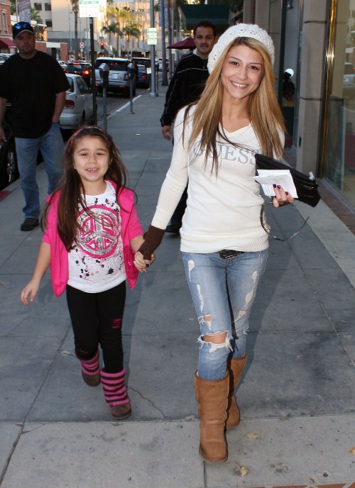 TV series actress Lilit Vivian of “The Sinners” and her daughter made their way back to the parking structure after a visit to the doctors office on December 8, 2011 in Beverly Hills, California.