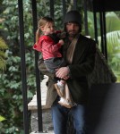 Ben Affleck and his wife Jennifer Garner are seen leaving the Bel Air Hotel after having lunch with their daughters Violet Anne and Seraphina in Los Angeles. After lunch Jennifer takes Violet to dance class.