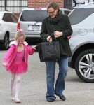 Ben Affleck and his wife Jennifer Garner are seen leaving the Bel Air Hotel after having lunch with their daughters Violet Anne and Seraphina in Los Angeles. After lunch Jennifer takes Violet to dance class.