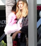 Heidi Klum, host of "Project Runway," is seen out and about with her family in Brentwood