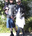 Pink and husband Carey Hart taking their daughter Willow to a friends house in Santa Monica, CA on January 26, 2012