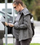 Jennifer Garner grabs coffee with a friend in Santa Monica, California on January 23, 2012