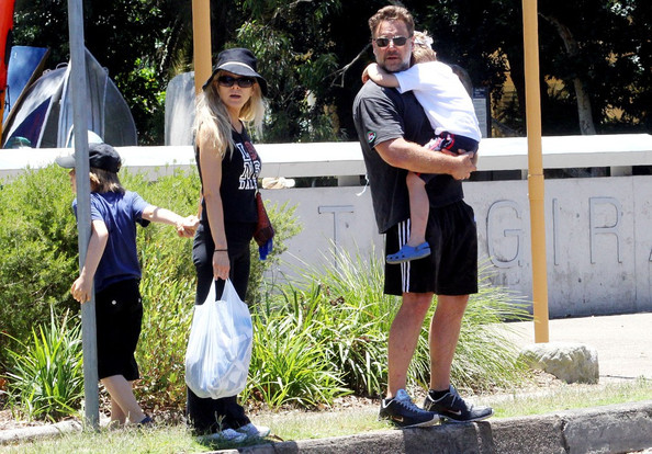 Russell Crowe and Family Out and About