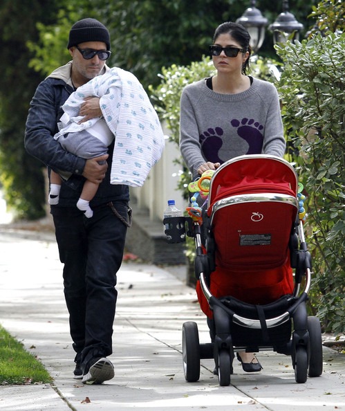 Selma Blair and her boyfriend Jason Bleick out for a walk with their son Arthur in West Hollywood, CA on January 22, 2012