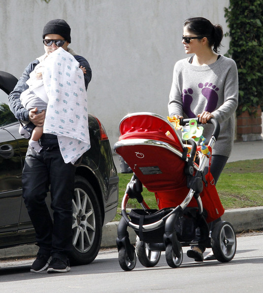 Selma Blair and her boyfriend Jason Bleick out for a walk with their son Arthur in West Hollywood, CA on January 22, 2012