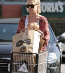 Ali Larter and her son Theodore MacArthur made their way back to the car after a shopping trip at the local Whole Foods Market in Los Angeles, California on February 1, 2012.
