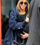 Beyonce Knowles and Jay-Z take their daughter Blue Ivy Carter out for a late lunch at Sant Ambroeus in New York City, NY on February 25, 2012.