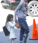 Halle Berry dropping Nahla off at school in LA (February 21)
