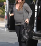 Hilary Duff arriving at Saint Johns Hospital in Santa Monica (January 31)