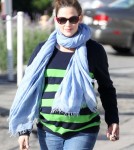Pregnant actress Jennifer Garner starts her morning off on a healthy foot with some juice from Pressed Juicery on February 21, 2012 in Brentwood, CA.
