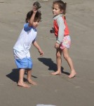 Jennifer Lopez and her beau Casper Smart enjoyed spending time at the beach in Malibu, California with her twins on February 5, 2012. Casper ran around the beach with Emme and Max