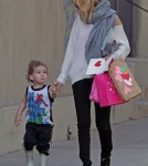 Nicole Richie and her husband musician Joel Madden picked up their kids Harlow and Sparrow from school in Los Angeles, California on February 14, 2012