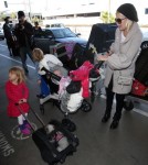 Tori Spelling and her family arrived at LAX airport in Los Angeles, California on February 12, 2012 ready to take flight out of town.