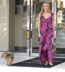 Pregnant reality star Kristin Cavallari out walking her dog in West Hollywood, California on March 23, 2012.
