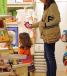 Expecting actress Alyson Hannigan and her daughter Satyana Denisof out shopping for baby stuff in Santa Monica, CA on February 28, 2012