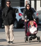 Reality star Bethenny Frankel and husband Jason Hoppy spotted out and about with their daughter Bryn in New York City, NY on March 17, 2012.