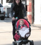 Reality star Bethenny Frankel and husband Jason Hoppy spotted out and about with their daughter Bryn in New York City, NY on March 17, 2012.