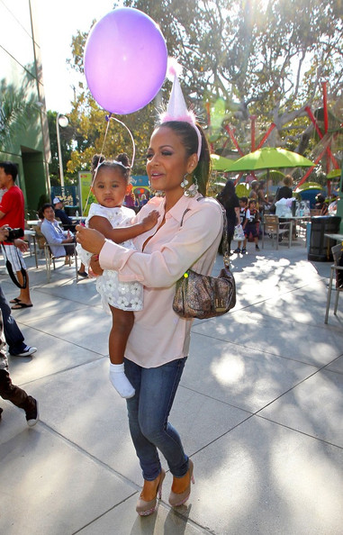 Christina Milian celebrates her daughter Violet’s second birthday with friends and family at Giggles N Hugs children’s restaurant.