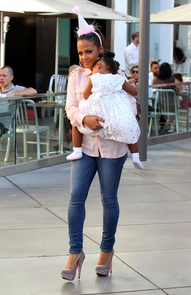 Christina Milian celebrates her daughter Violet’s second birthday with friends and family at Giggles N Hugs children’s restaurant.