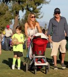 Charlie Sheen and Denise Richards at their daughter Sam's soccer game in Los Angeles (March 4).
