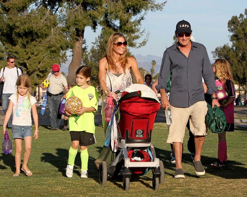 Charlie Sheen and Denise Richards at their daughter Sam’s soccer game in Los Angeles (March 4).