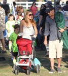 Charlie Sheen and Denise Richards at their daughter Sam's soccer game in Los Angeles (March 4).