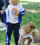 Gwen Stefani and her son Kingston and Zuma enjoy a Easter egg hunt at Irvine Park Railroad in Irvine, California March 27