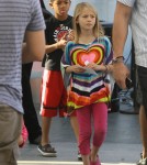 Model Heidi Klum takes her kids Leni, Henry, Johan and Lou to the movies in Century City, California on March 3, 2012