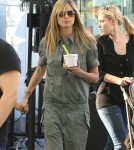 Model Heidi Klum takes her kids Leni, Henry, Johan and Lou to the movies in Century City, California on March 3, 2012