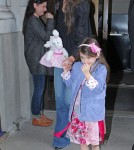 Katie Holmes takes her daughter Suri Cruise to Make Meaning for an afternoon of fun in New York City, NY on March 25, 2012.