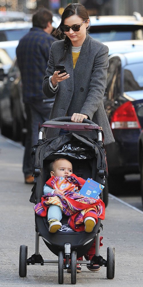 Miranda Kerr having lunch at the ABC Kitchen in NYC with Flynn (March 12)