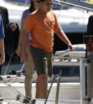 Robert De Niro, his wife Grace Hightower, their son Elliot De Niro and other family members spending the day out on yacht in Perth, Western Australia on March 26, 2012.